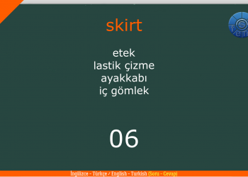 CLOTHING – GİYİM /  ENGLISH – TURKISH / İNGİLİZCE – TÜRKÇE / Quiz – Test / Şıklı