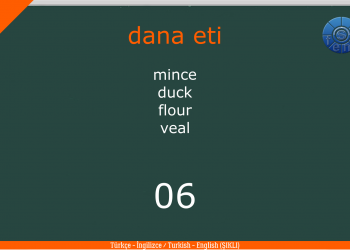 YİYECEK  – FOOD (2) / Quiz – Test / Şıklı / (Türkçe – İngilizce / Turkish – English)