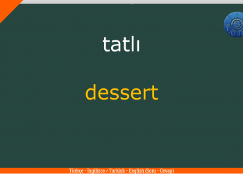 YİYECEK  – FOOD (2) / Test  – Quiz/ Soru Cevap / (Türkçe – İngilizce / Turkish – English)
