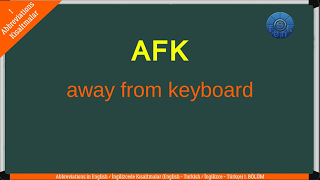 İNGİLİZCE KISALTMALAR – ABBREVIATIONS IN ENGLISH (1/2) 1. Bölüm