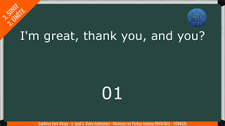İNGİLİZCE 2. SINIF 2. ÜNİTE Ders Kitabı Kelimeleri