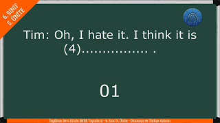 İNGİLİZCE 6. SINIF 5. ÜNİTE (MEB) Ders Kitabı İngilizce Kelimelerin Okunuşu ve Anlamları (Tamamı)