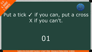 İNGİLİZCE 6. SINIF 7. ÜNİTE (MEB) 2. BÖLÜM – Ders Kitabı İngilizce Kelimelerin Okunuşu ve Anlamları