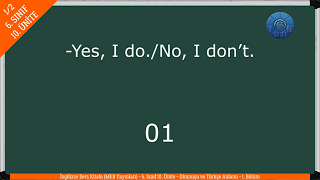 İNGİLİZCE 6. SINIF 10. ÜNİTE (MEB) 1. BÖLÜM – Ders Kitabı İngilizce Kelimelerin Okunuşu ve Anlamları