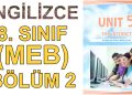 8. SINIF İNGİLİZCE DERS KİTABI 5. ÜNİTE (2. BÖLÜM)